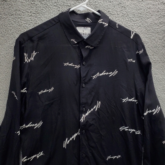 YoungLA Scarface Viscose Button Up Shirt Mens Size Small Black Model 804 - Picture 3 of 9